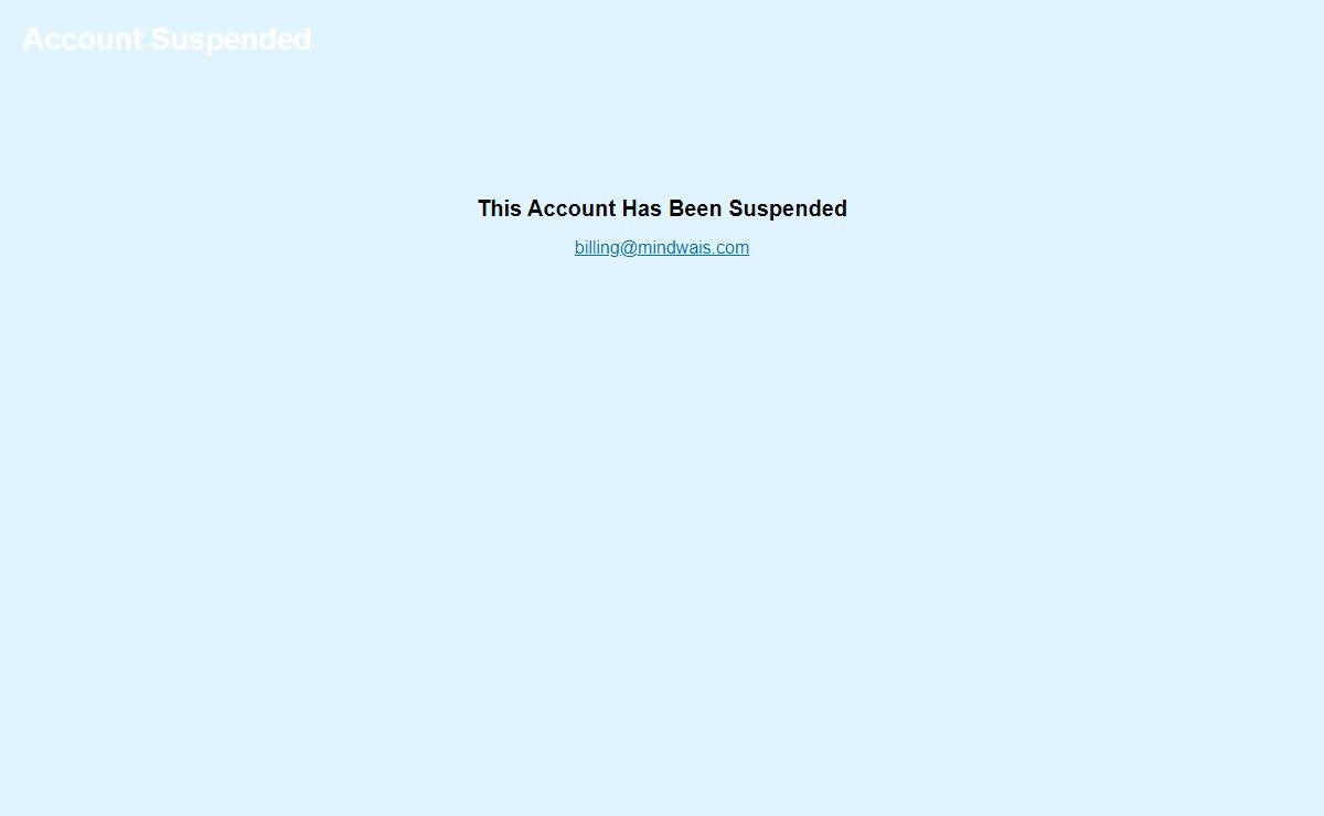 Account Suspended