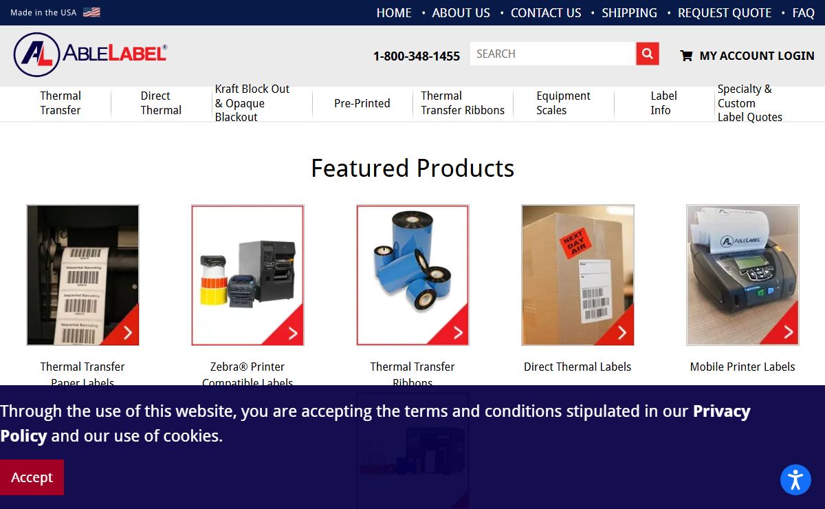 Able Label | Manufacturer and Distributer | Thermal Transfer and Direct Thermal