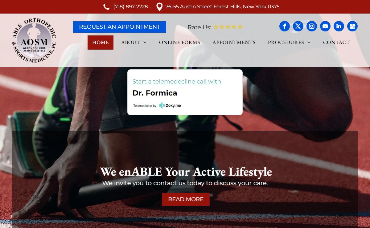 Orthopedic and Sports Medicine in Forest Hills, NY | Able Orthopedic & Sports Medicine