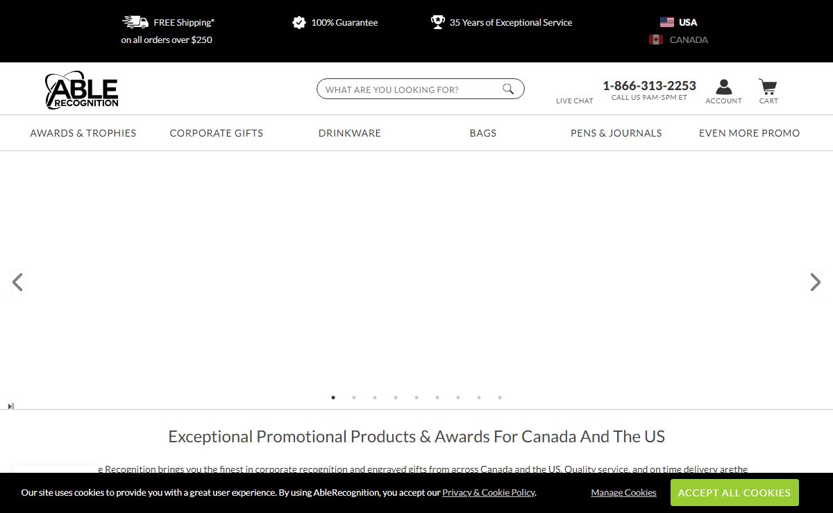 Canada Promotional Products & Custom Awards | Able Recognition