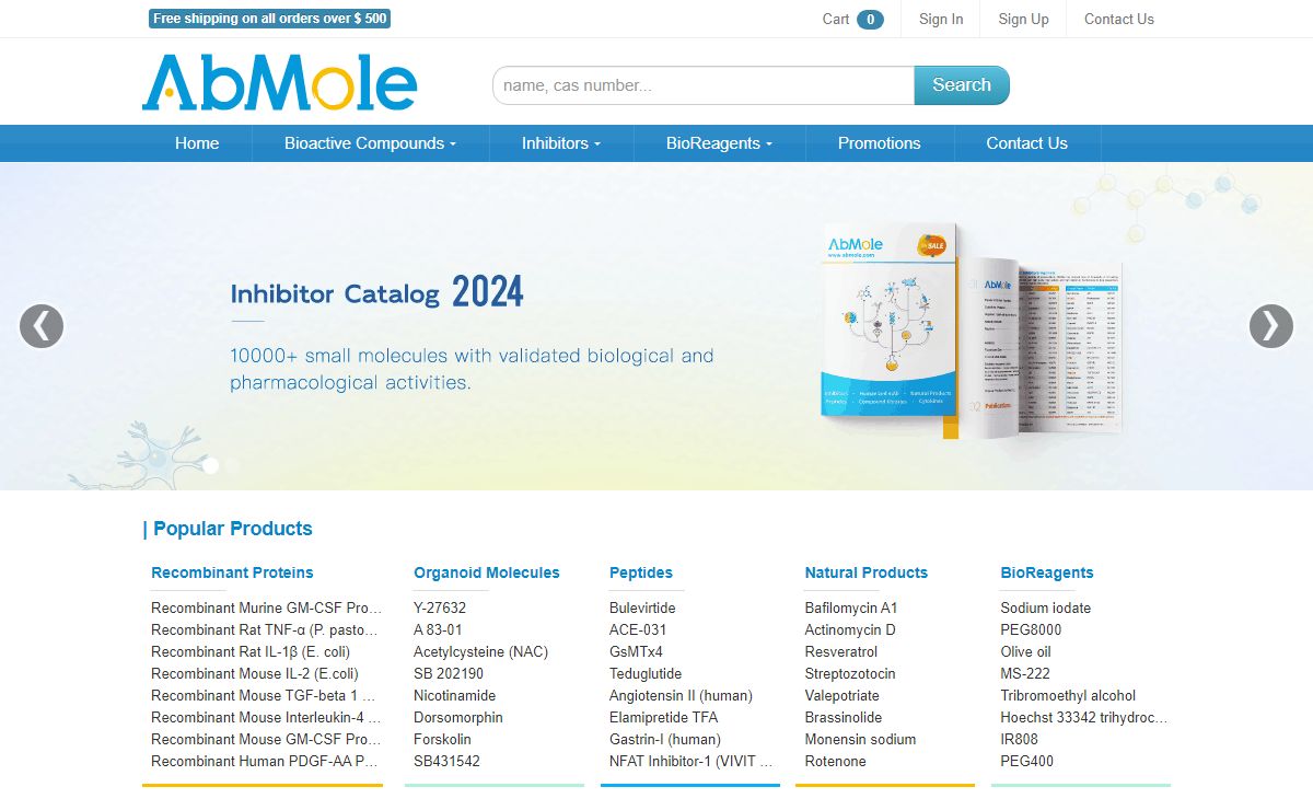 AbMole BioScience | High Quality Life Science Reagents Supplier