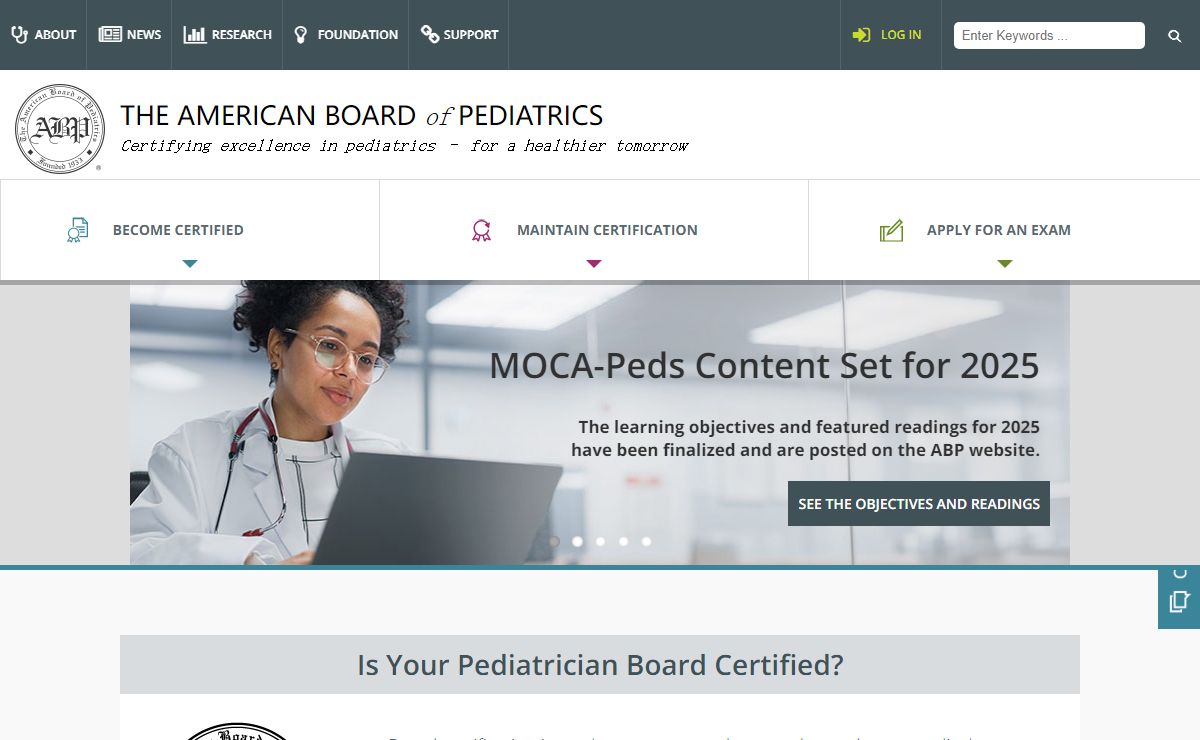 Home | The American Board of Pediatrics