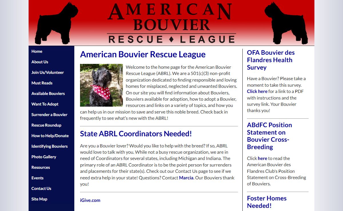American Bouvier Rescue League