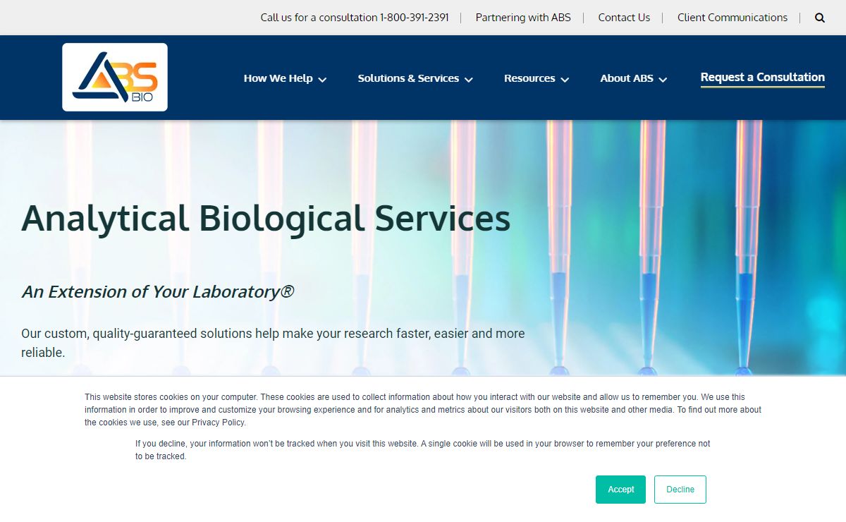 Analytical Biological Services | An Extension of Your Laboratory®
