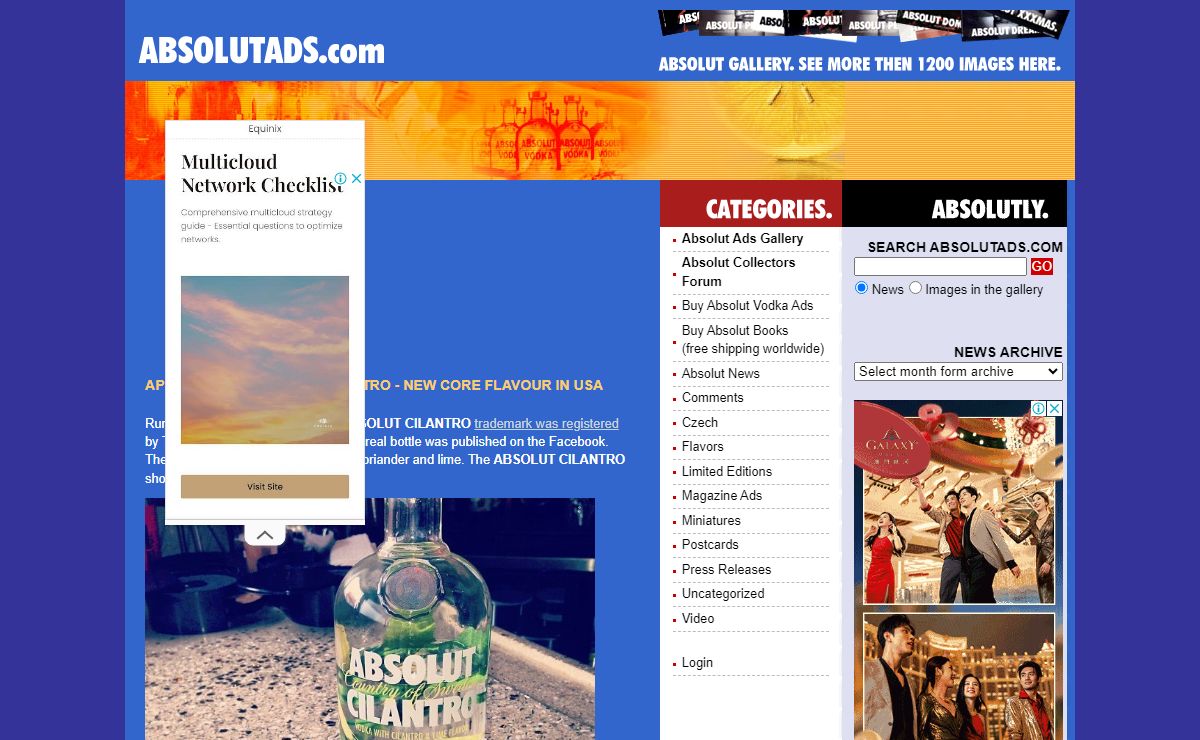 Absolut Vodka Ads: Latest News and Advertising Gallery