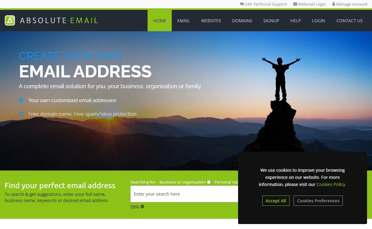 Email, Domain & Website Hosting Services | Absolute-Email