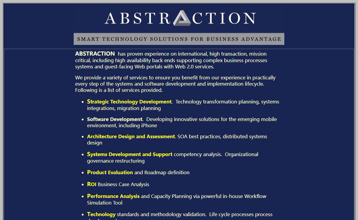 Abstraction Consulting Co. Smart Technology Solutions for Business Advantage