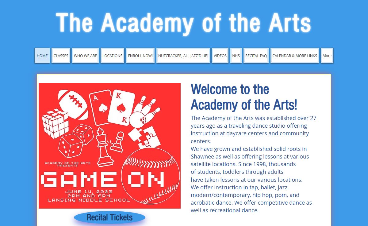 Academy of the Arts, Dance lessons, Shawnee