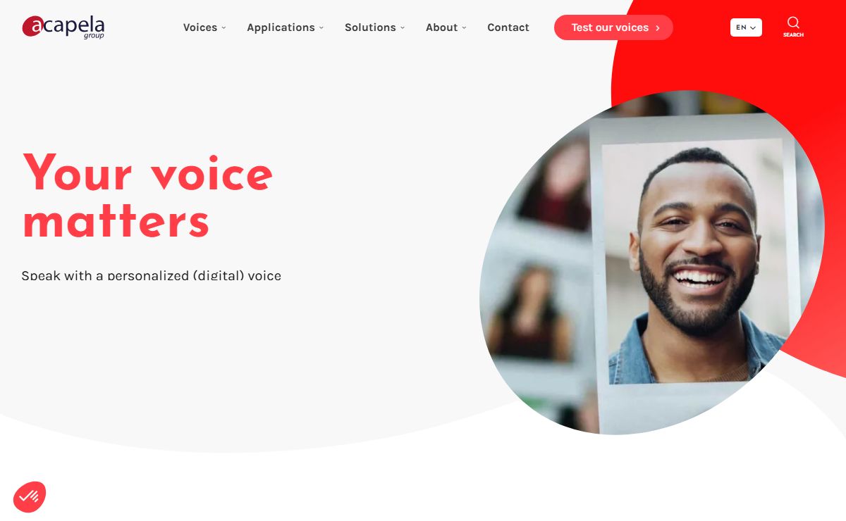 Acapela Group: Text To Speech (TTS) solutions, personalized voices based on neural technology