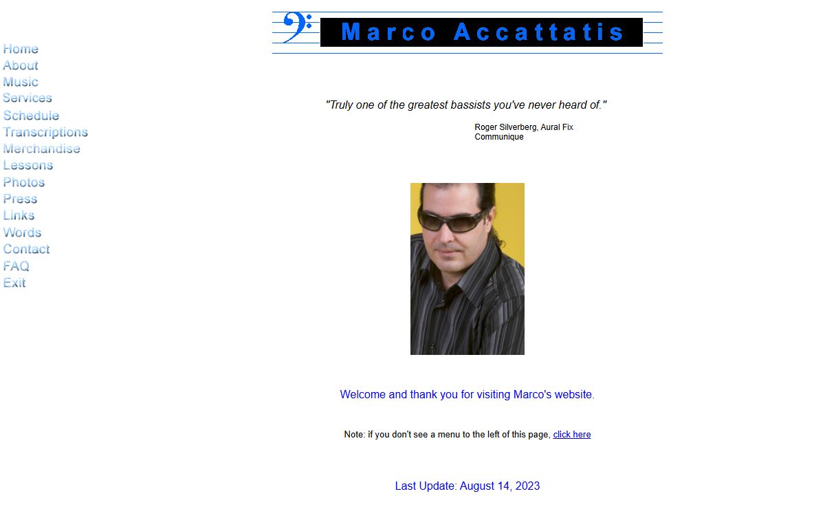 Marco Accattatis - HOME - musicologist, bassist