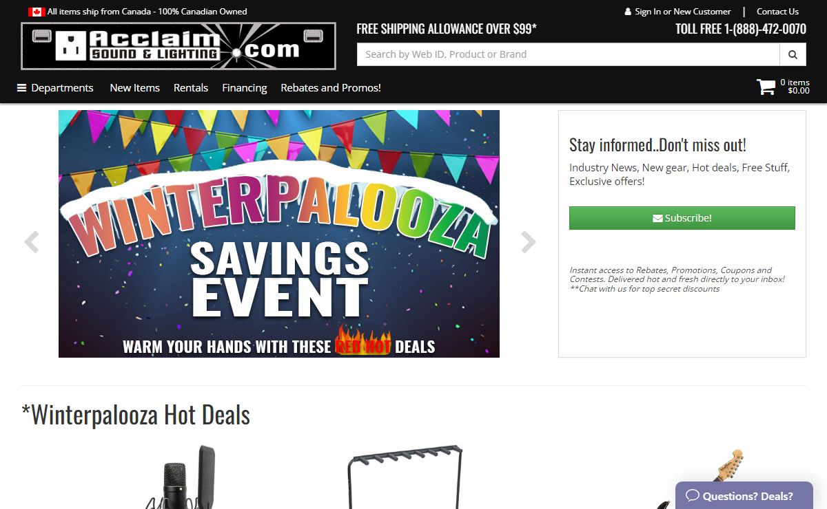 Acclaim Sound and Lighting - Canada's Favourite Music Store - Best deals on DJ Equipment, Stage Lighting, Pro Audio and More