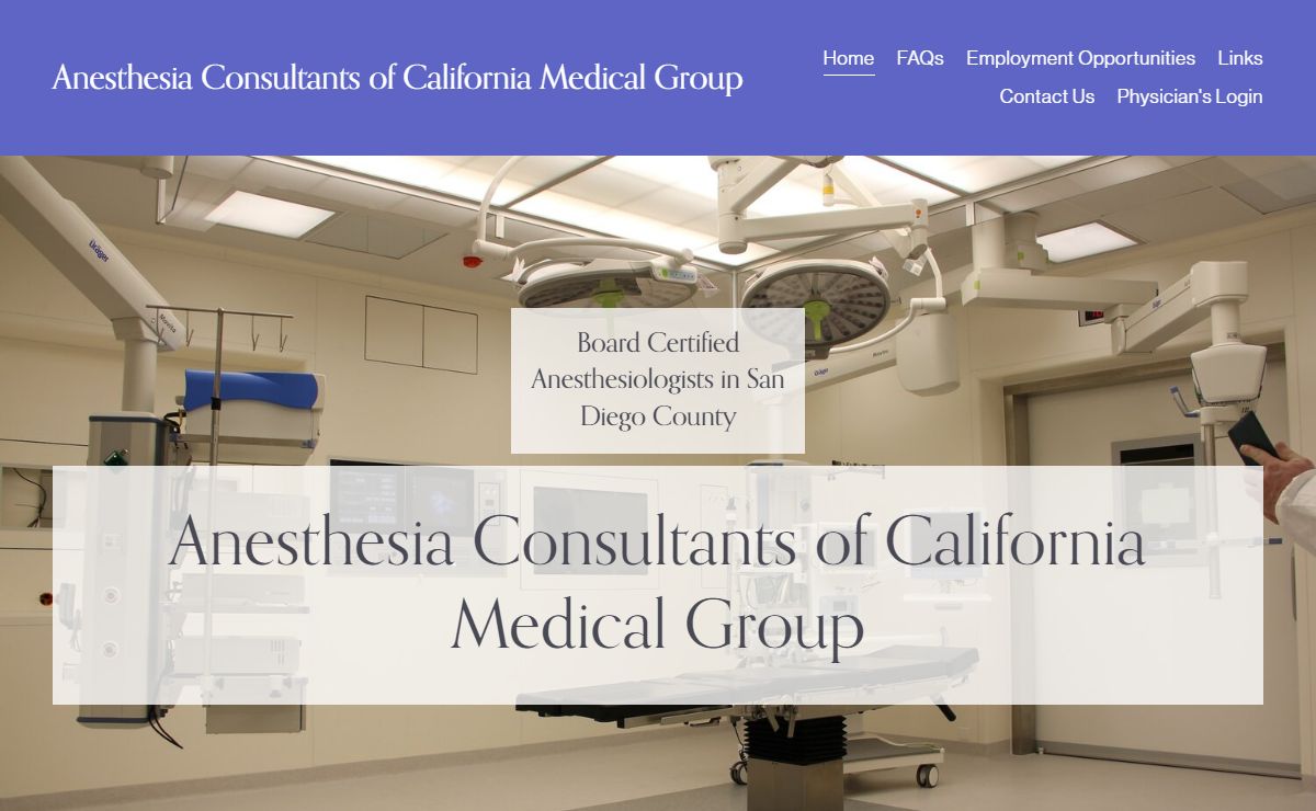 Anesthesia Consultants of California Medical Group