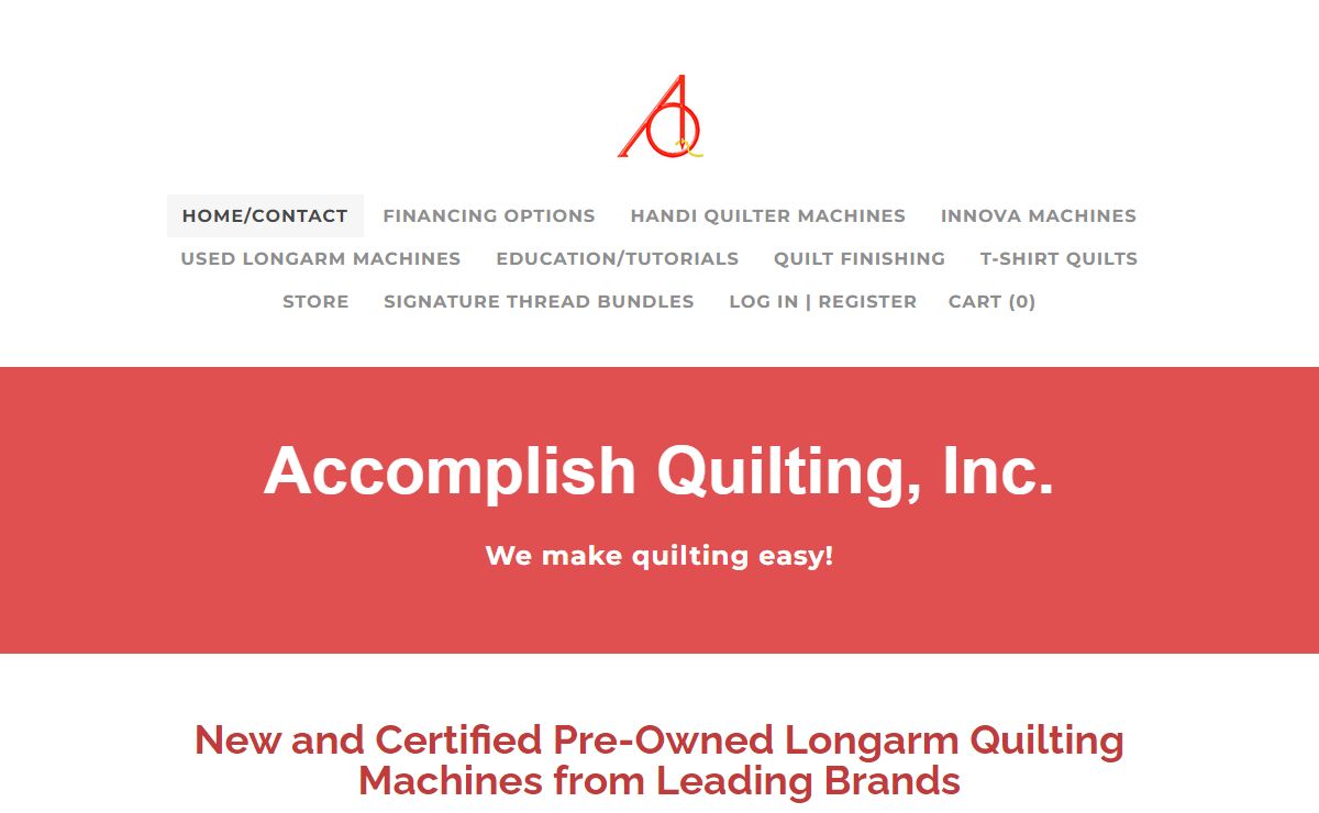 Accomplish Quilting - Accomplish Quilting Longarm Dealer