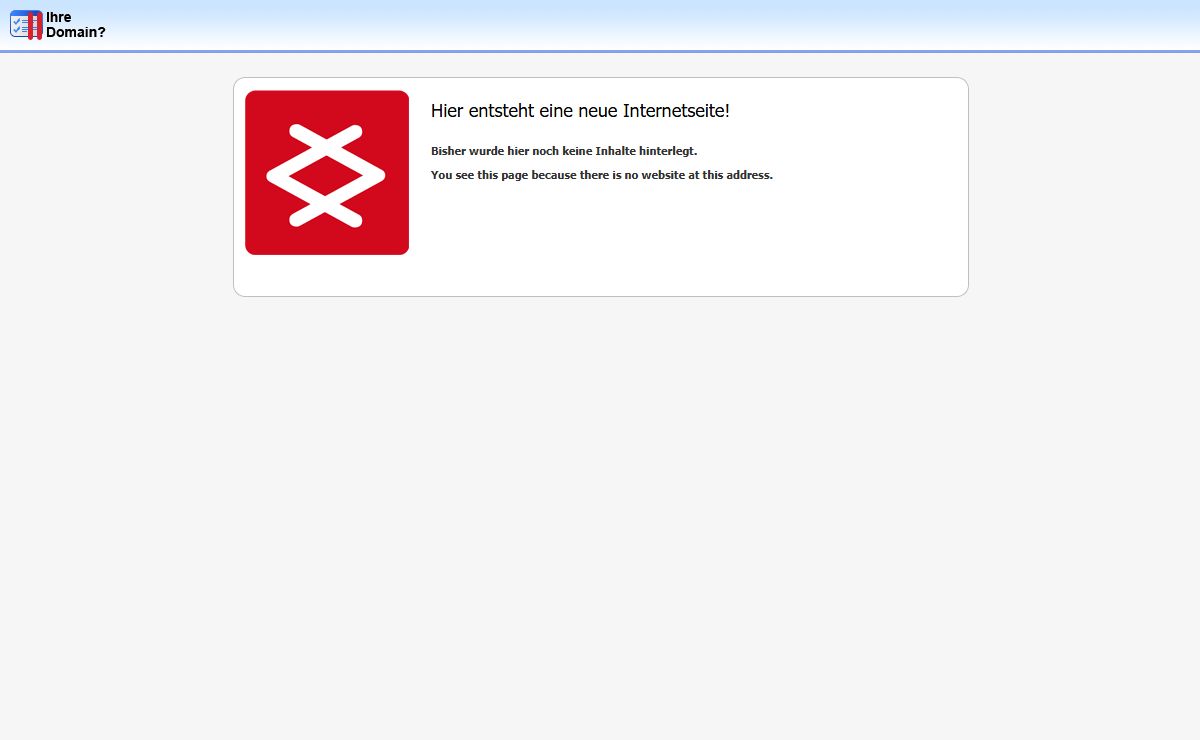 Diese Domain wurde soeben freigeschaltet!