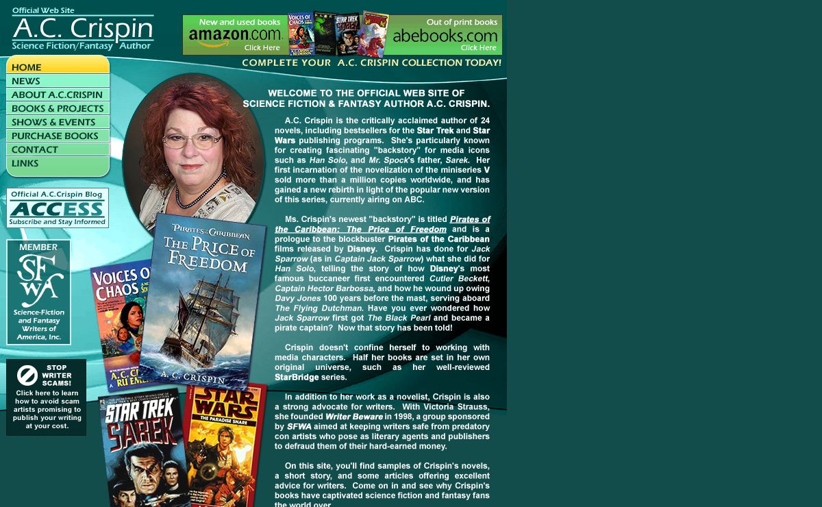 A.C. Crispin - Science Fiction Fantasy Author