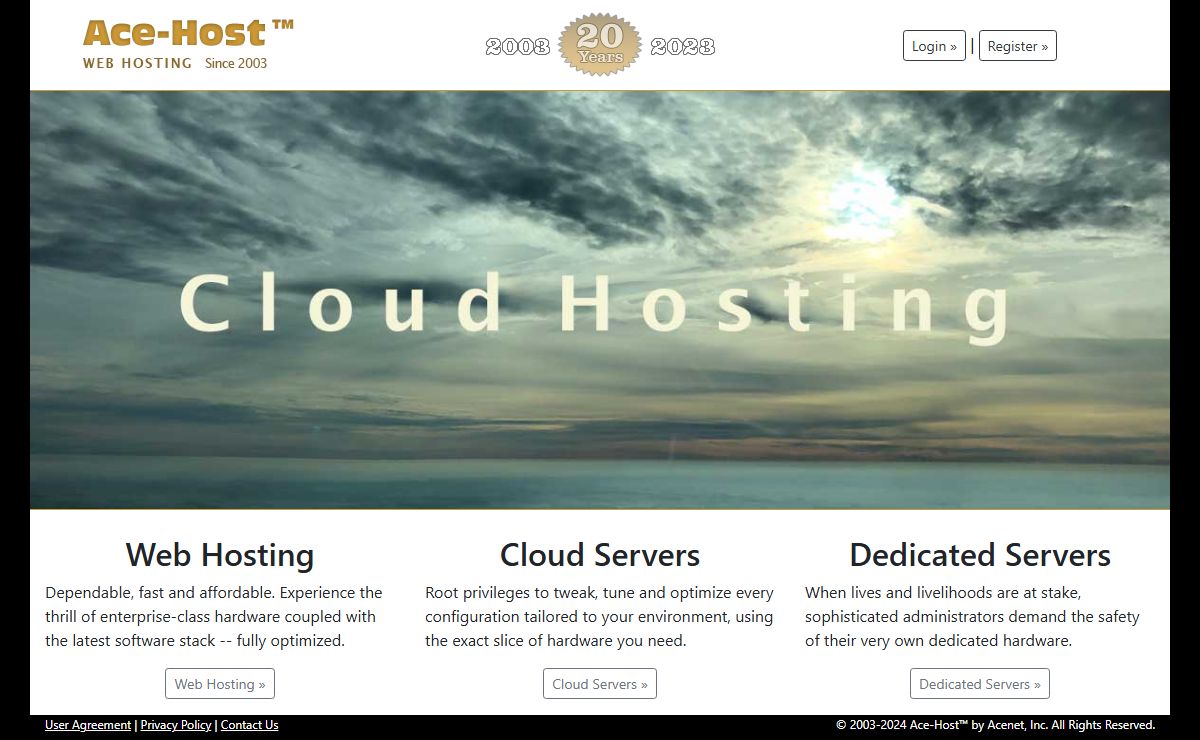 Ace-Host™ Web Hosting - Since 2003