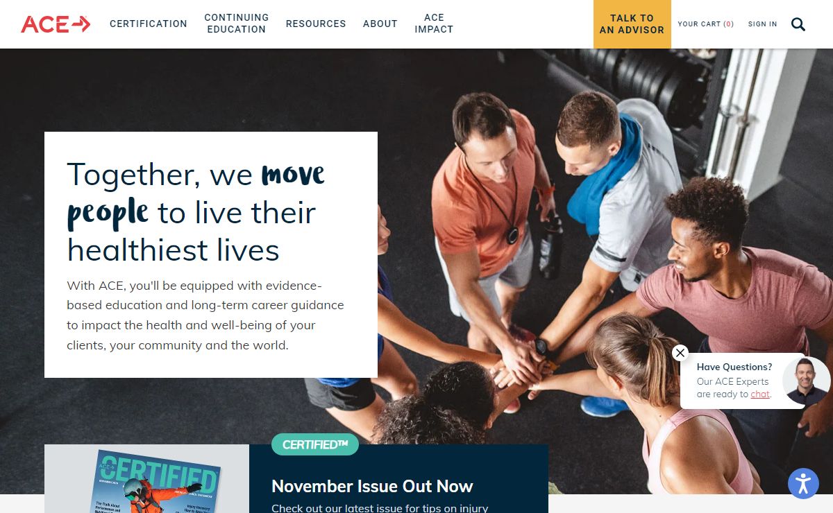 ACE | Health and Fitness Education, Research, Career Support