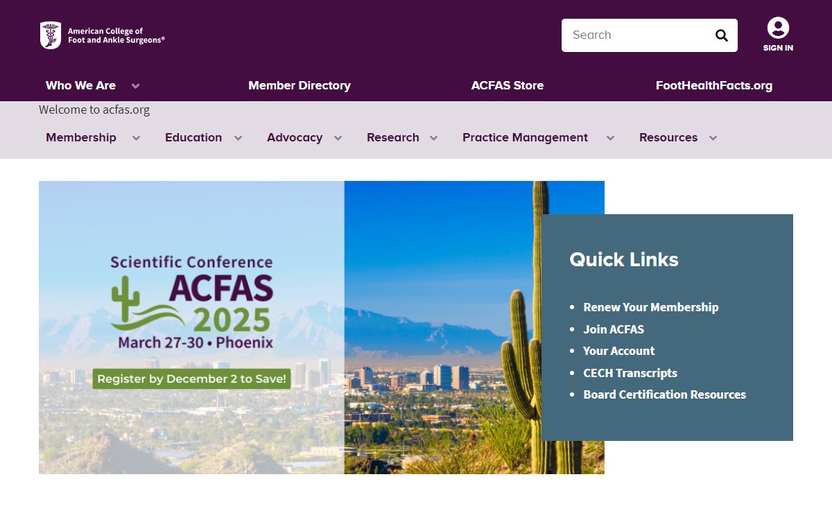 ACFAS - American College of Foot and Ankle Surgeons