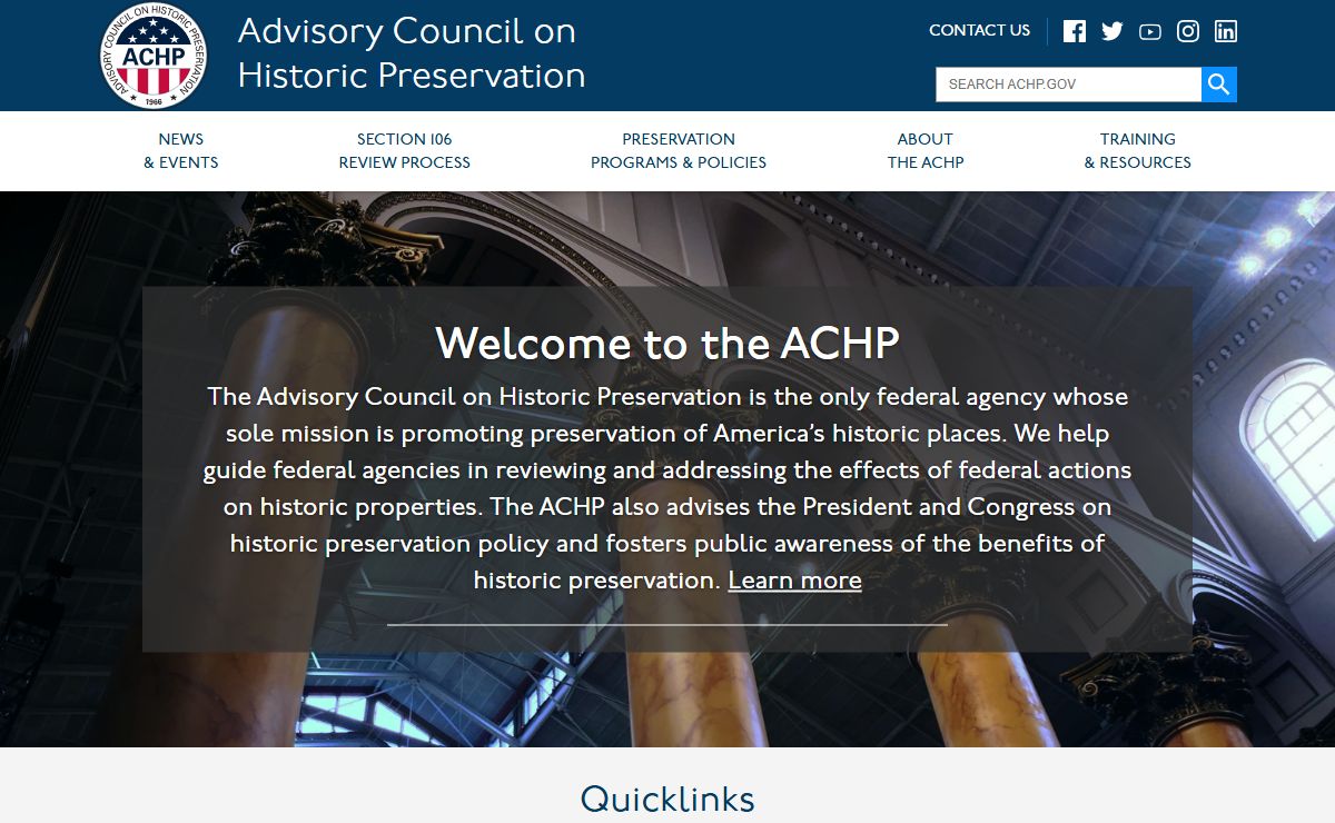 | Advisory Council on Historic Preservation