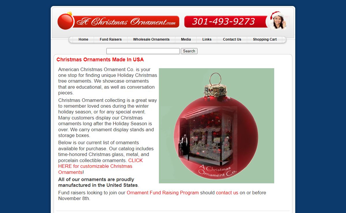 Christmas Ornaments Made in USA - A Christmas Ornament Co.