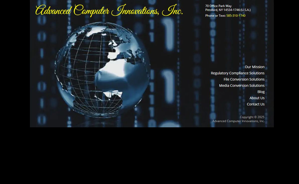 Advanced Computer Innovations, Inc. - Compatibility, Conversion and Regulatory Compliance