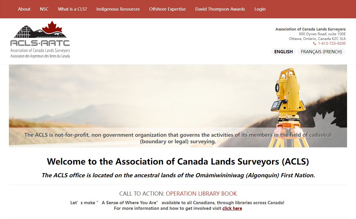 ACLS-AATC Canada : Welcome to the Association of Canada Lands Surveyors (ACLS)