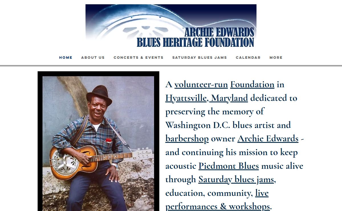 Archie Edwards Blues Heritage Foundation | African | Museum | Maryland