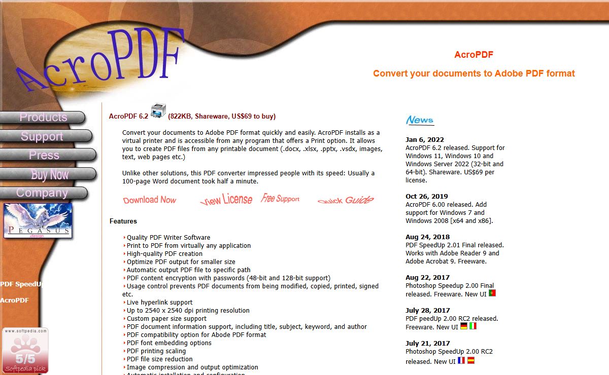 AcroPDF Systems - Acro PDF Writer software, PDF SpeedUp, Photoshop SpeedUp