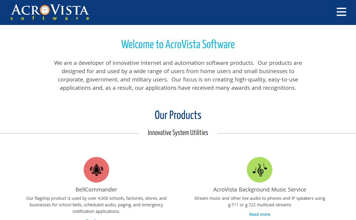 Welcome to AcroVista Software - AcroVista Software