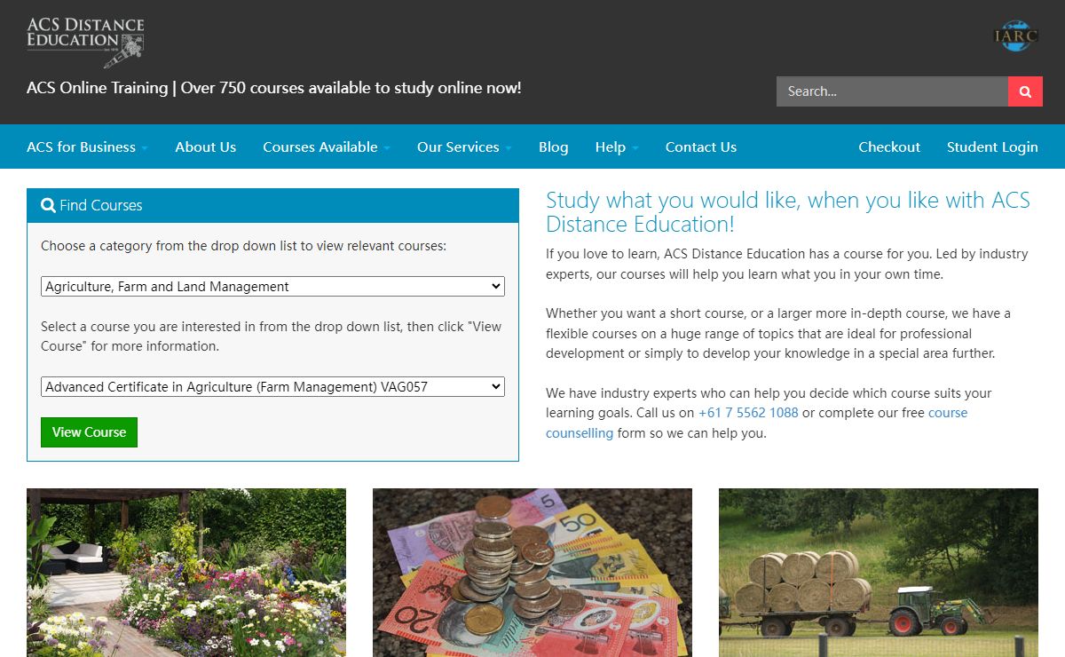 Online Education and Training Courses: distance learning by ACS Online Training