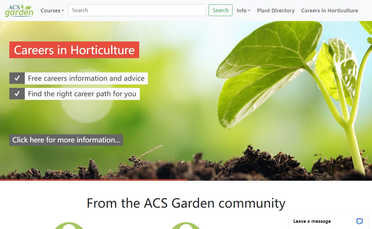 Home study gardening and horticulture courses, and gardening tips