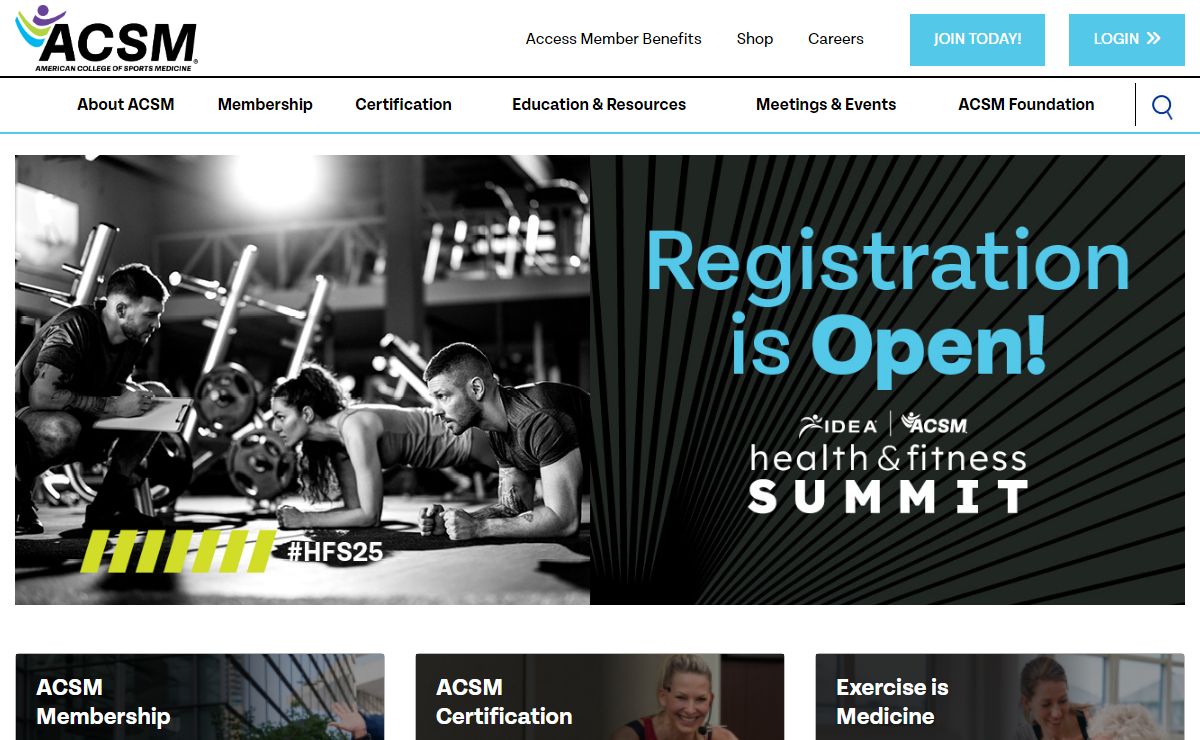 ACSM | American College of Sports Medicine