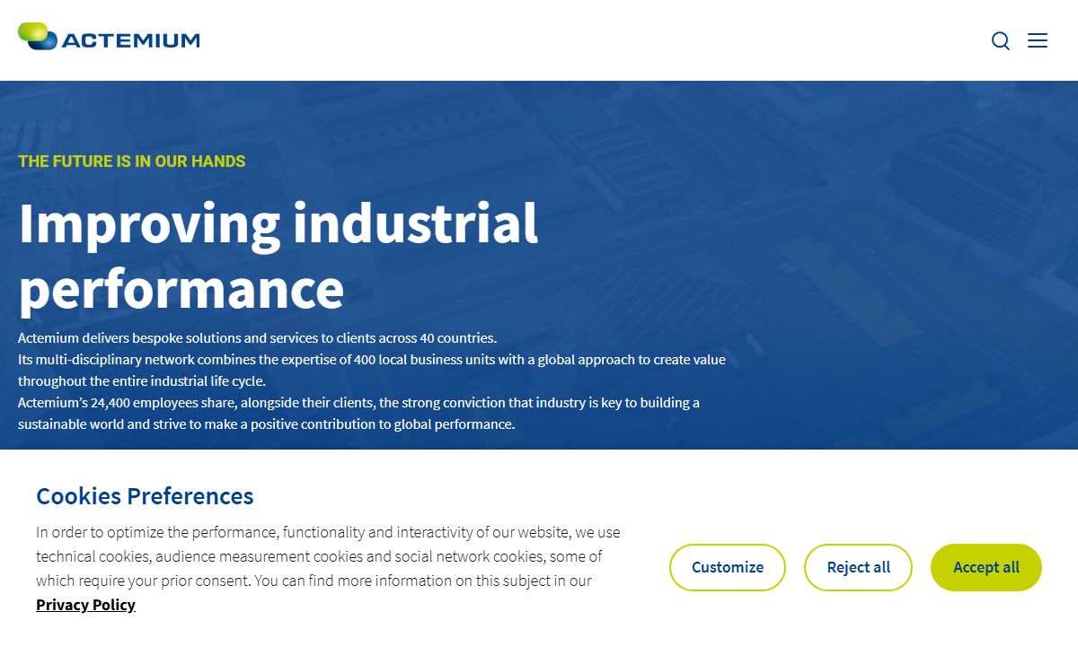 Improving industrial performance - Actemium UK