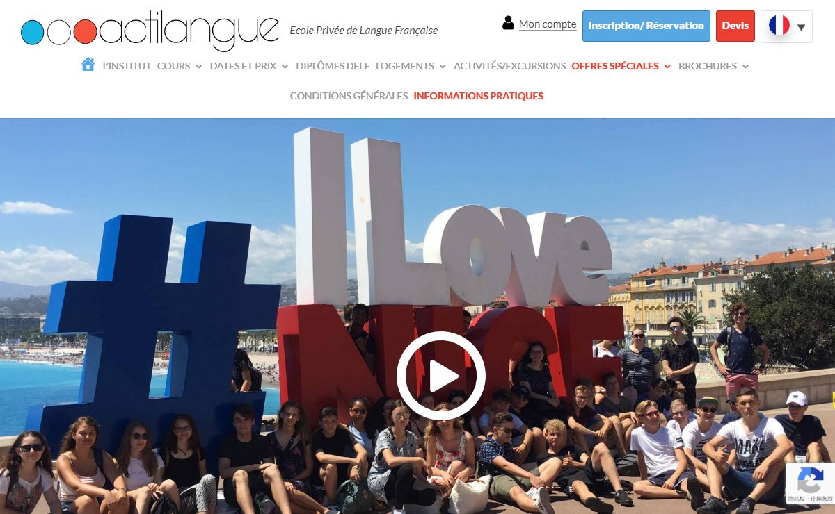Ecole de français Actilangue à Nice en France | Cours de langue française FLE sur la Côte