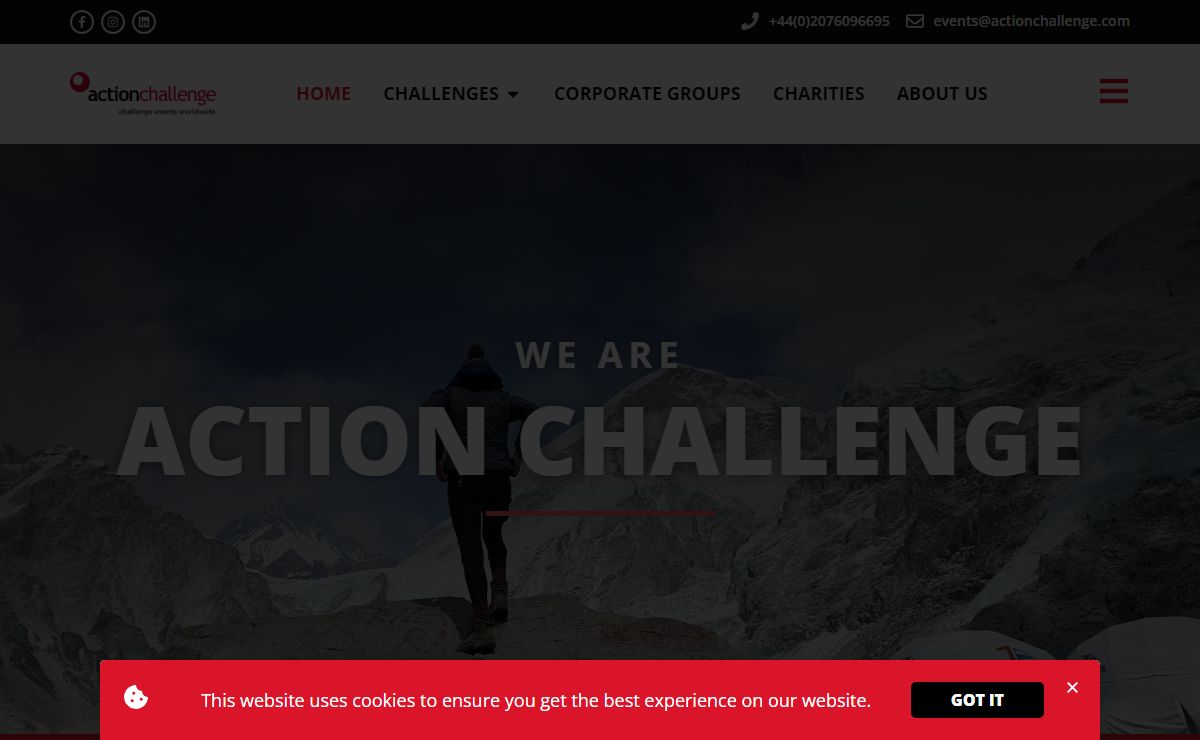 Adventure Travel and Charity Challenges - Action Challenge