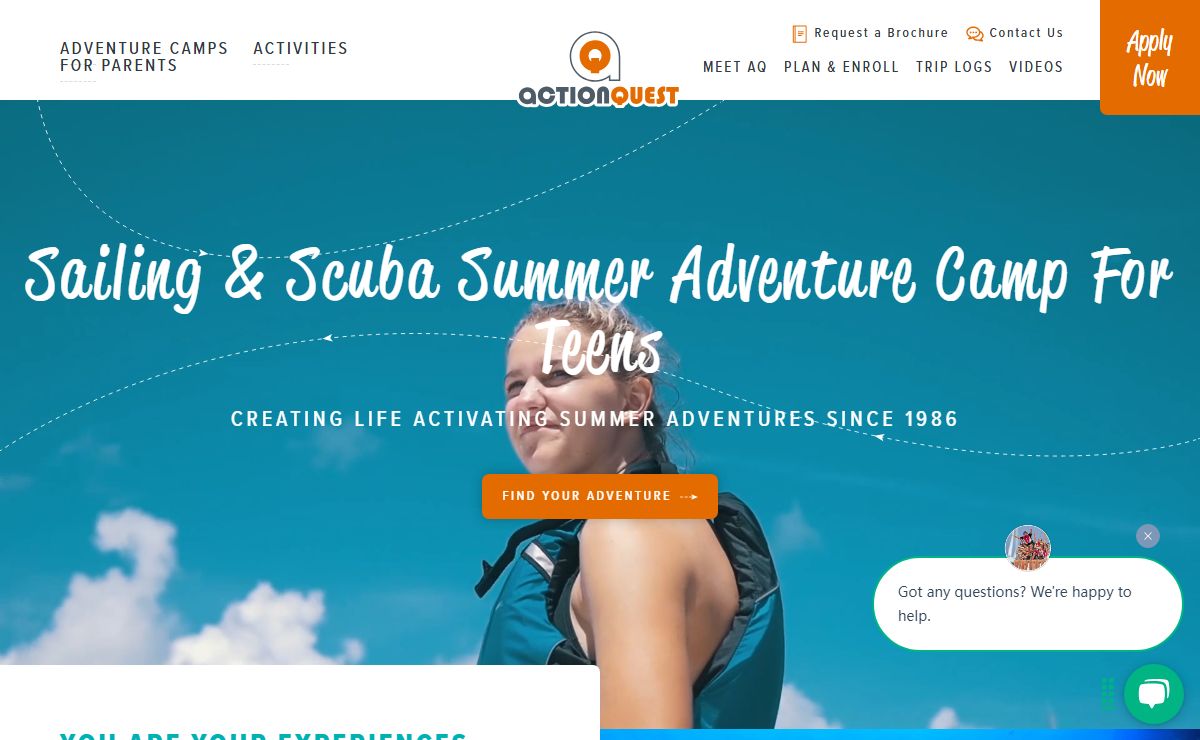 Summer Camps for Teens - Sailing & Scuba Adventure Camps | ActionQuest