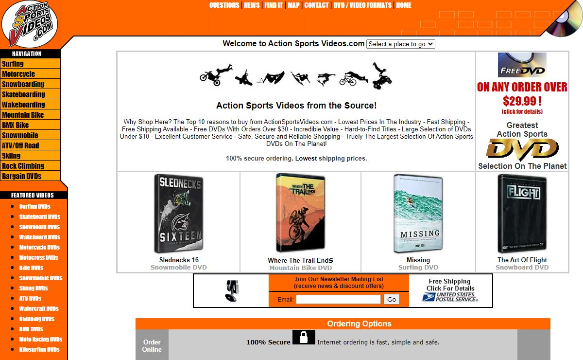 Action Sports DVDs and Sports Videos on DVD at ActionSportsVideos.com