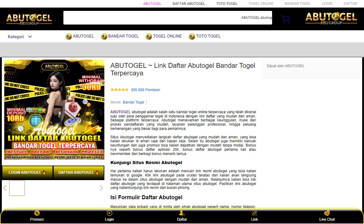 ABUTOGEL ~ Link Daftar Abutogel Bandar Togel Terpercaya