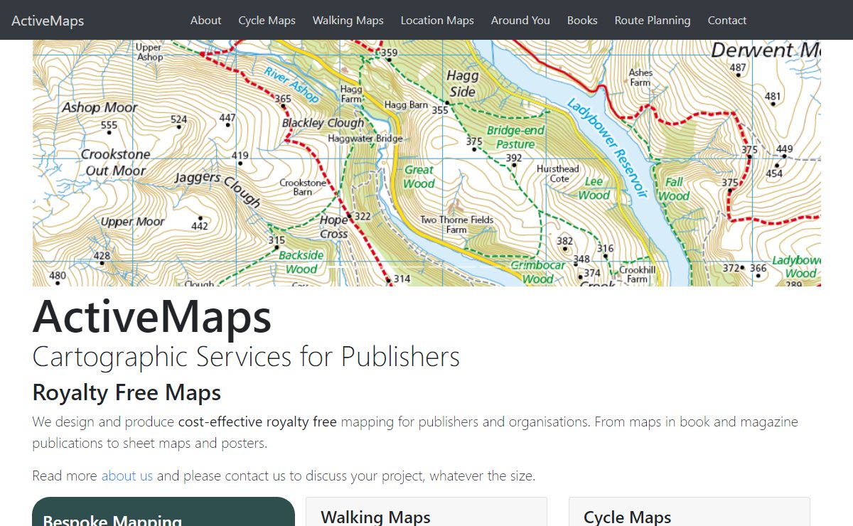 Cartographic Services - Active Maps Ltd - bespoke mapping