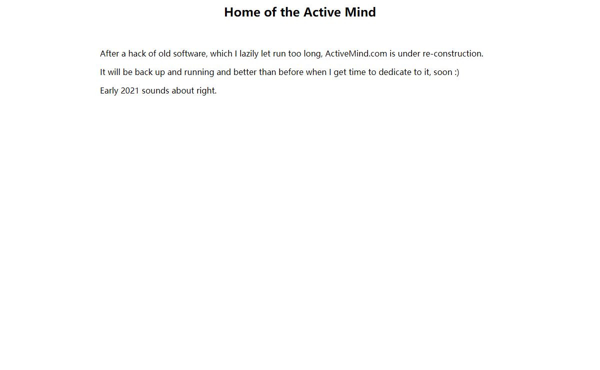 Active Mind - Home of the Active Mind