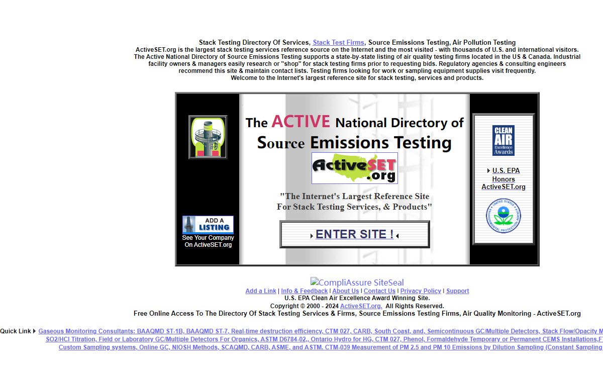 Stack Testing Services, Directory Of Firms, Air Pollution Testing Equipment Products - ActiveSET.org