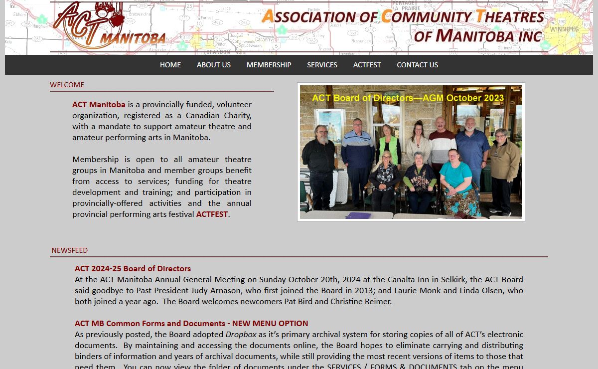 ACT Manitoba - Association of Community Theatres of Manitoba