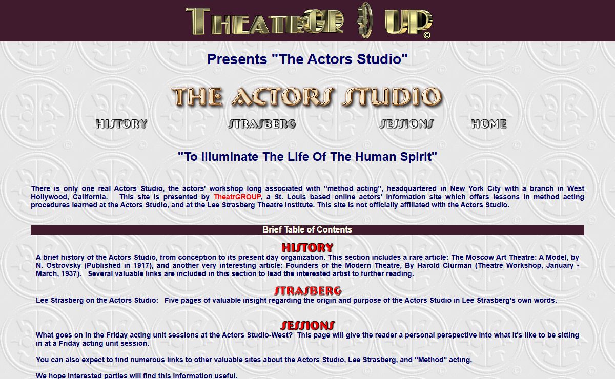 The Actors Studio In Lee Strasberg's Own Words