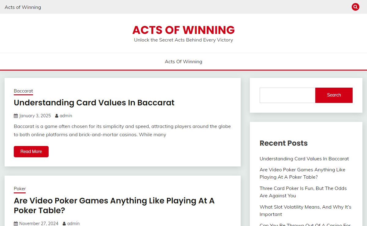 Acts Of Winning – Unlock the Secret Acts Behind Every Victory