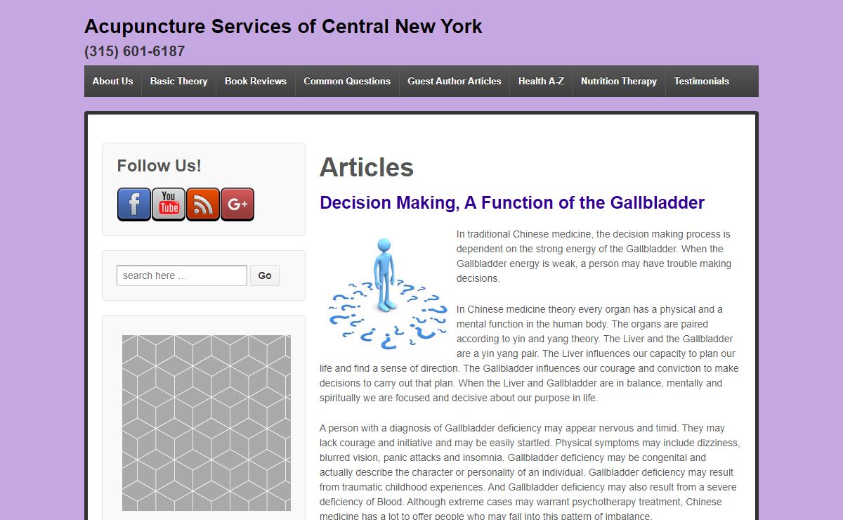 Acupuncture Services of Central New York | (315) 601-6187