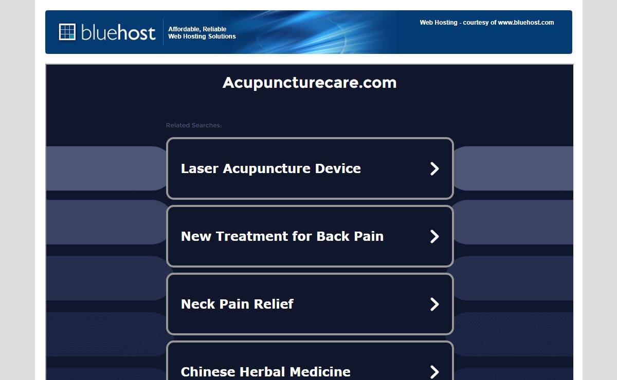 Welcome acupuncturecare.com - BlueHost.com