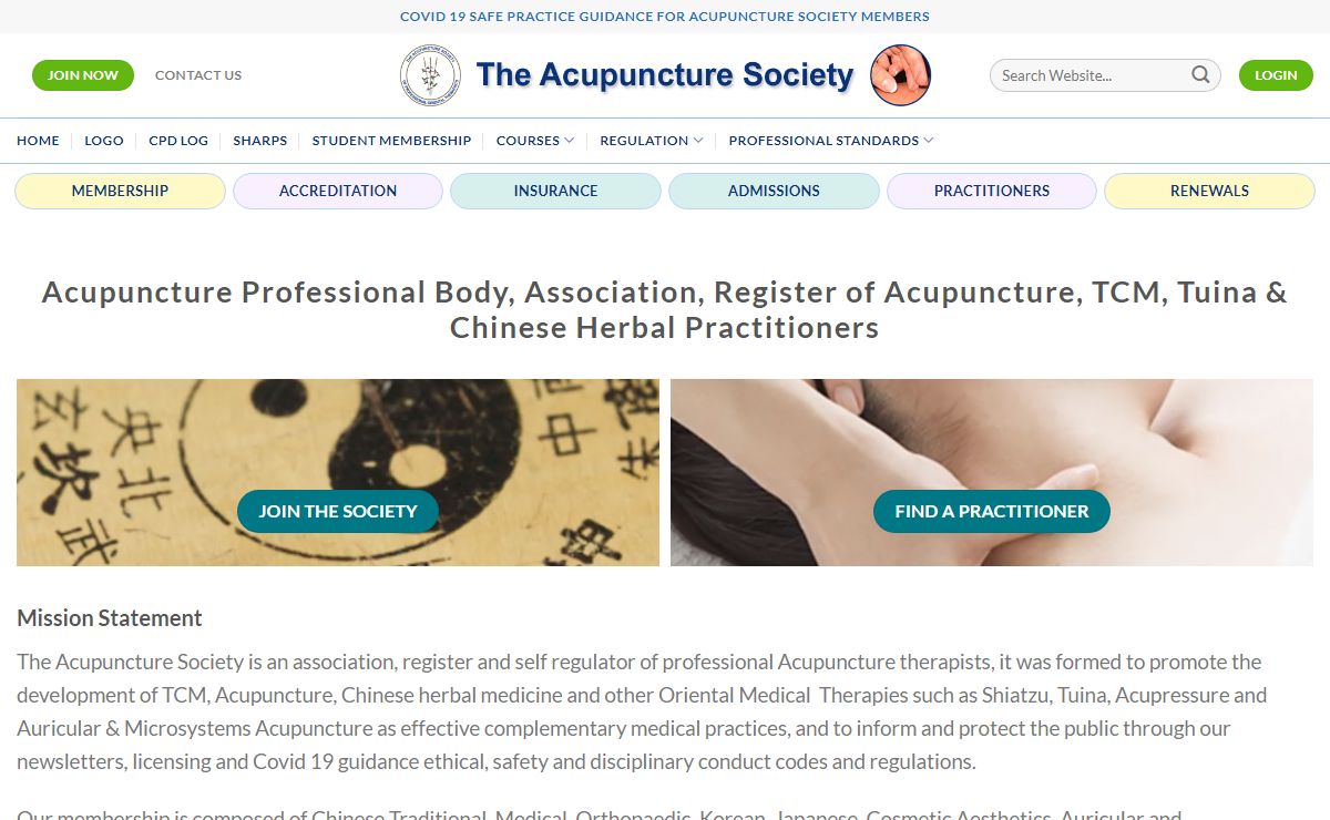The Acupuncture Society – Professional Body of Acupuncture & Chinese Herbal Medicine