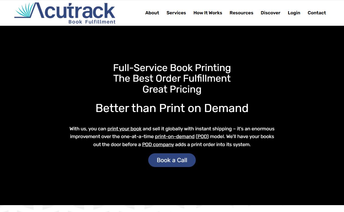 Print Books On Demand | Book Printing & Fulfillment Services | Acutrack
