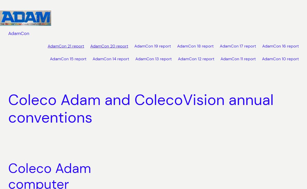 AdamCon – Coleco Adam and ColecoVision Convention News