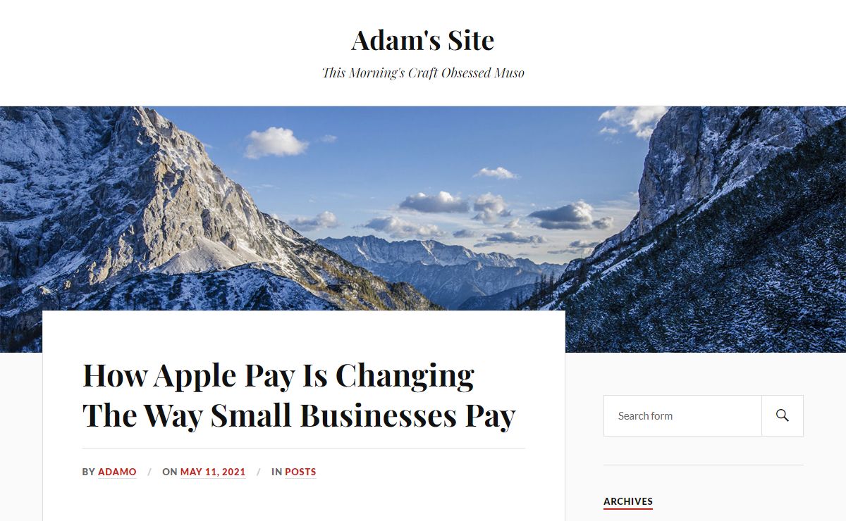 Adam's Site – This Morning's Craft Obsessed Muso